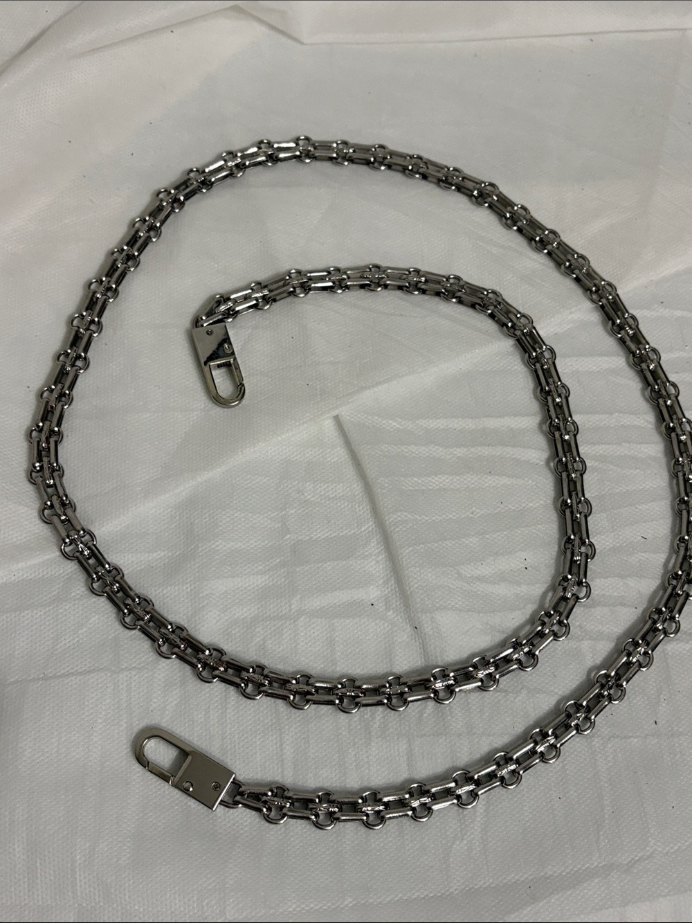 Silver Chain Bag Strap with Lobster Clasps